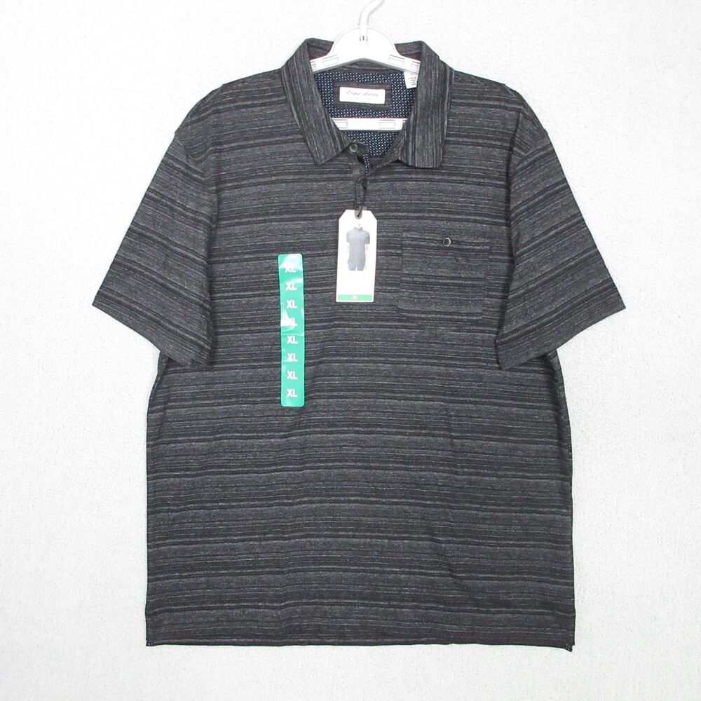 English Laundry Heather Stripe Polo Shirt Mens XL Golf Business Casual NWT